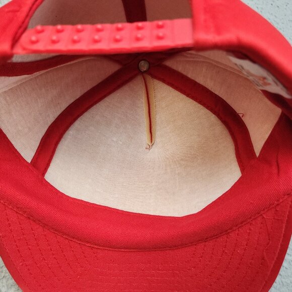 Vintage Trucker Hat Snapback Cap Farmer's Elevator Mt Vernon Il Red Foam Rope - Picture 8 of 11